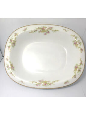 Limoges No 57? Decorative Serving Bowl Platter Floral Pattern Vintage
